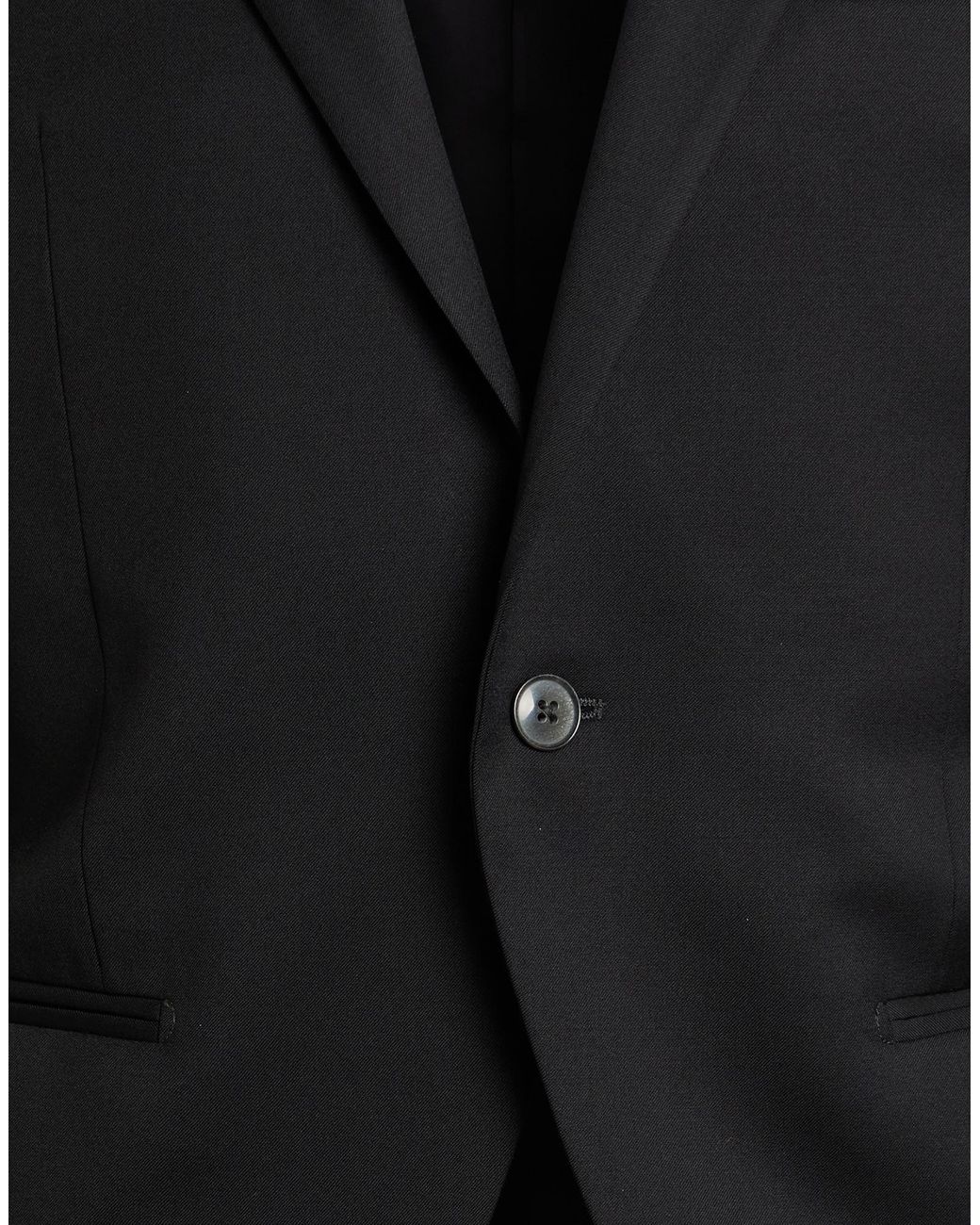 Lubiam Black Suit Virgin Wool for men