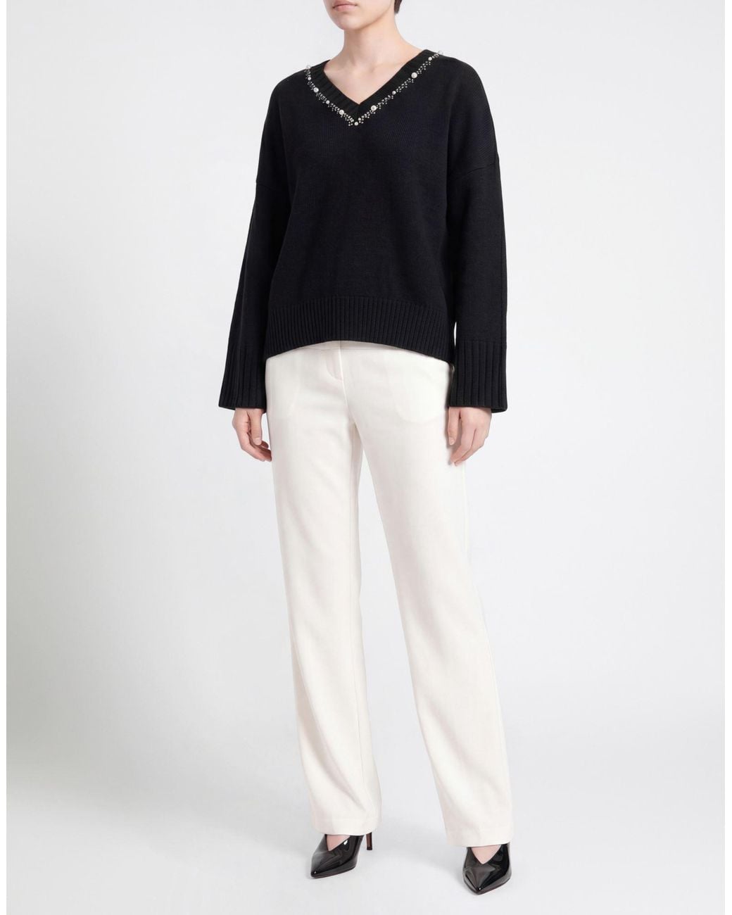 Carla G Black Sweater Polyacrylic, Alpaca Wool, Polyamide, Polyester