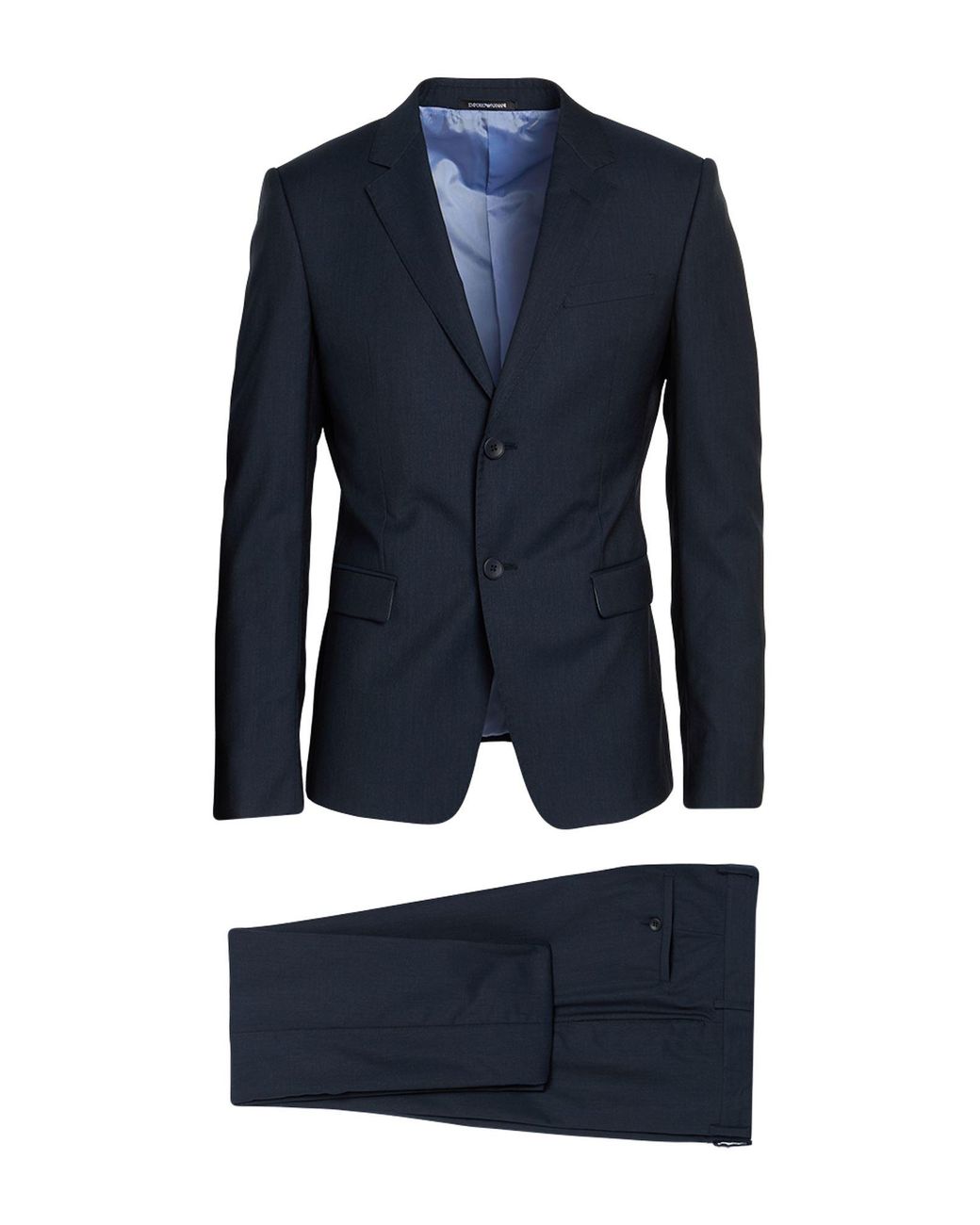 Emporio Armani David Line Midnight Suit Virgin Wool, Silk in Blue