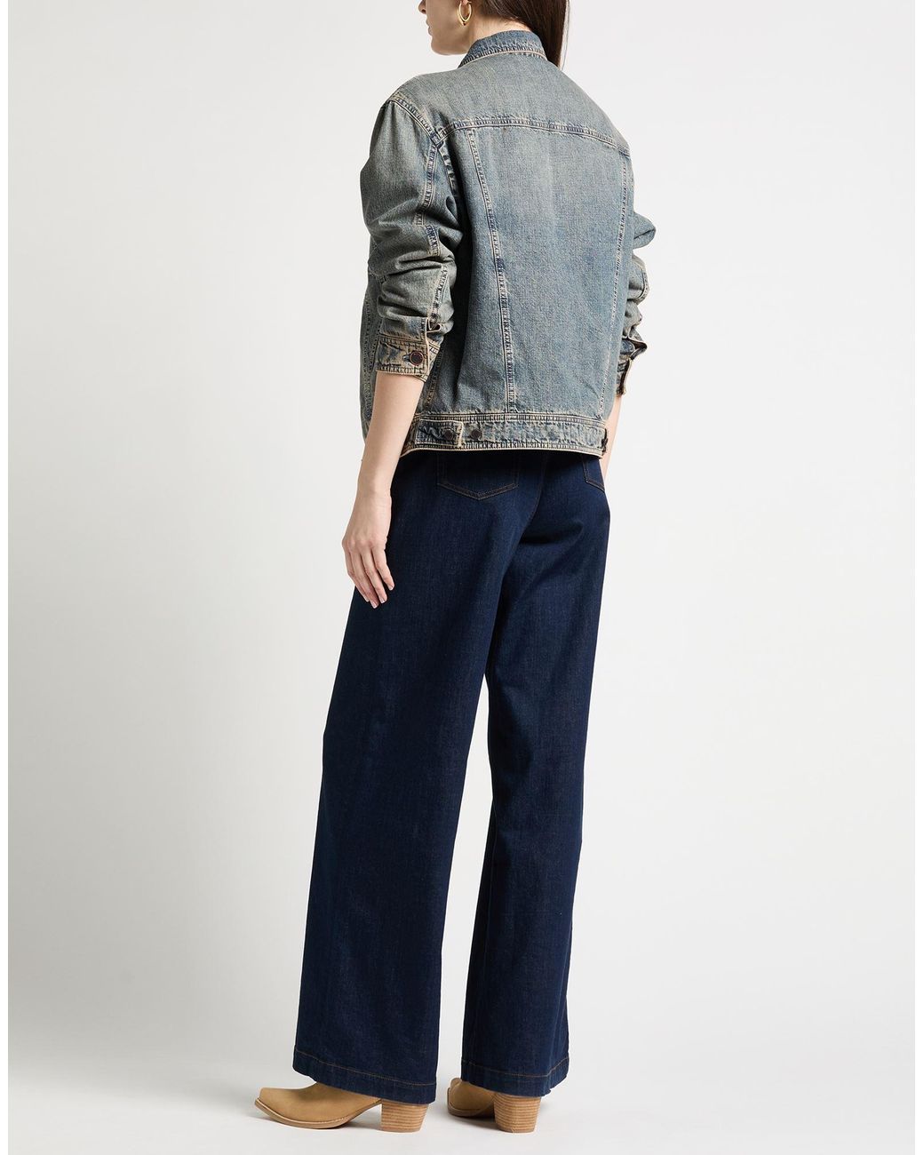 Moorer Gray Denim Outerwear Cotton