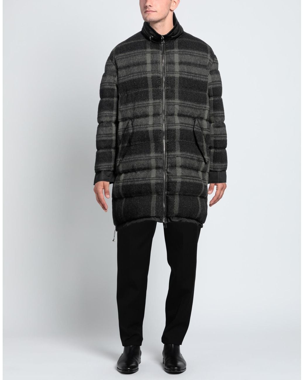 Aion Black Puffer Polyamide, Virgin Wool, Mohair Wool, Nylon for men