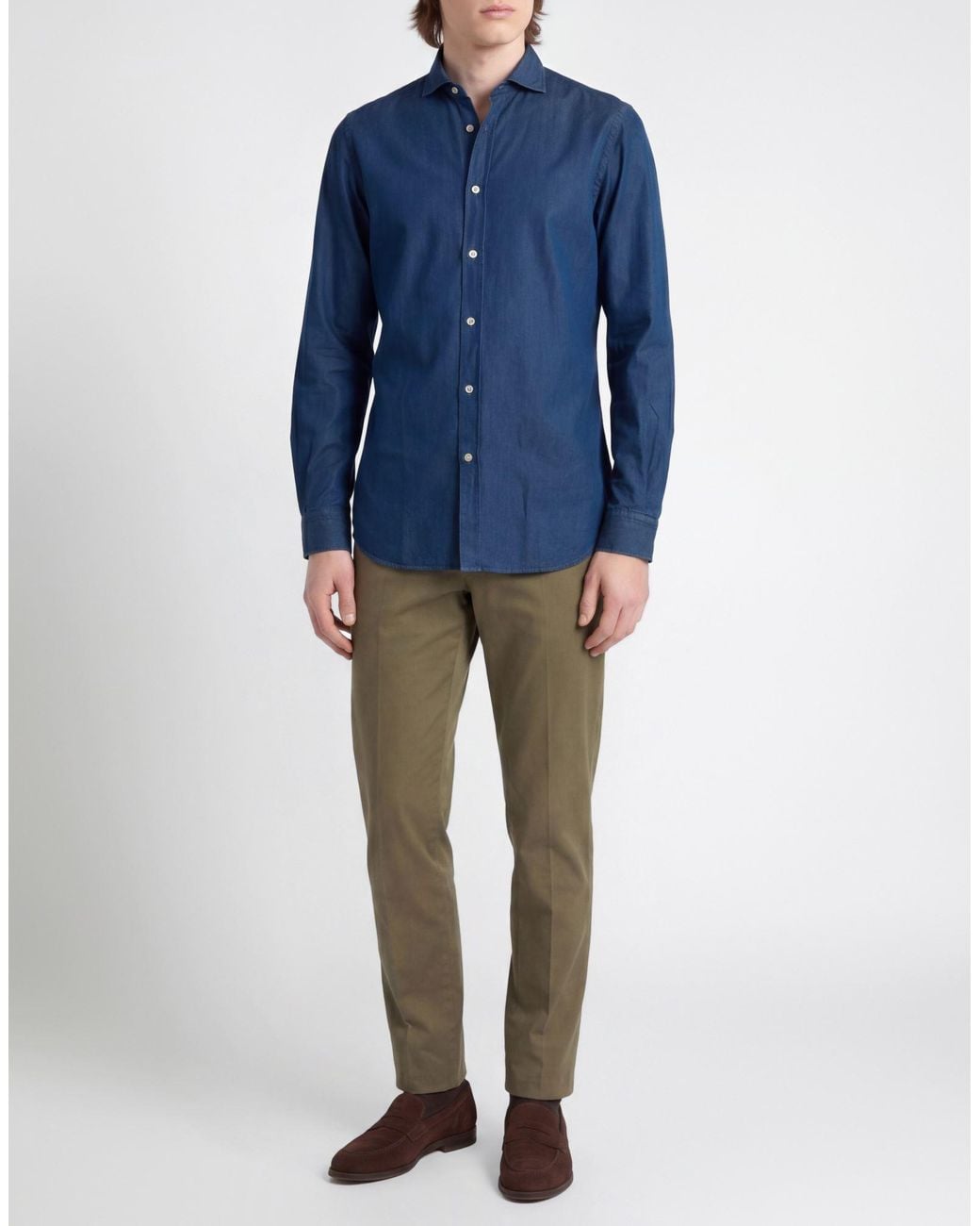 Boglioli Blue Denim Shirts for men