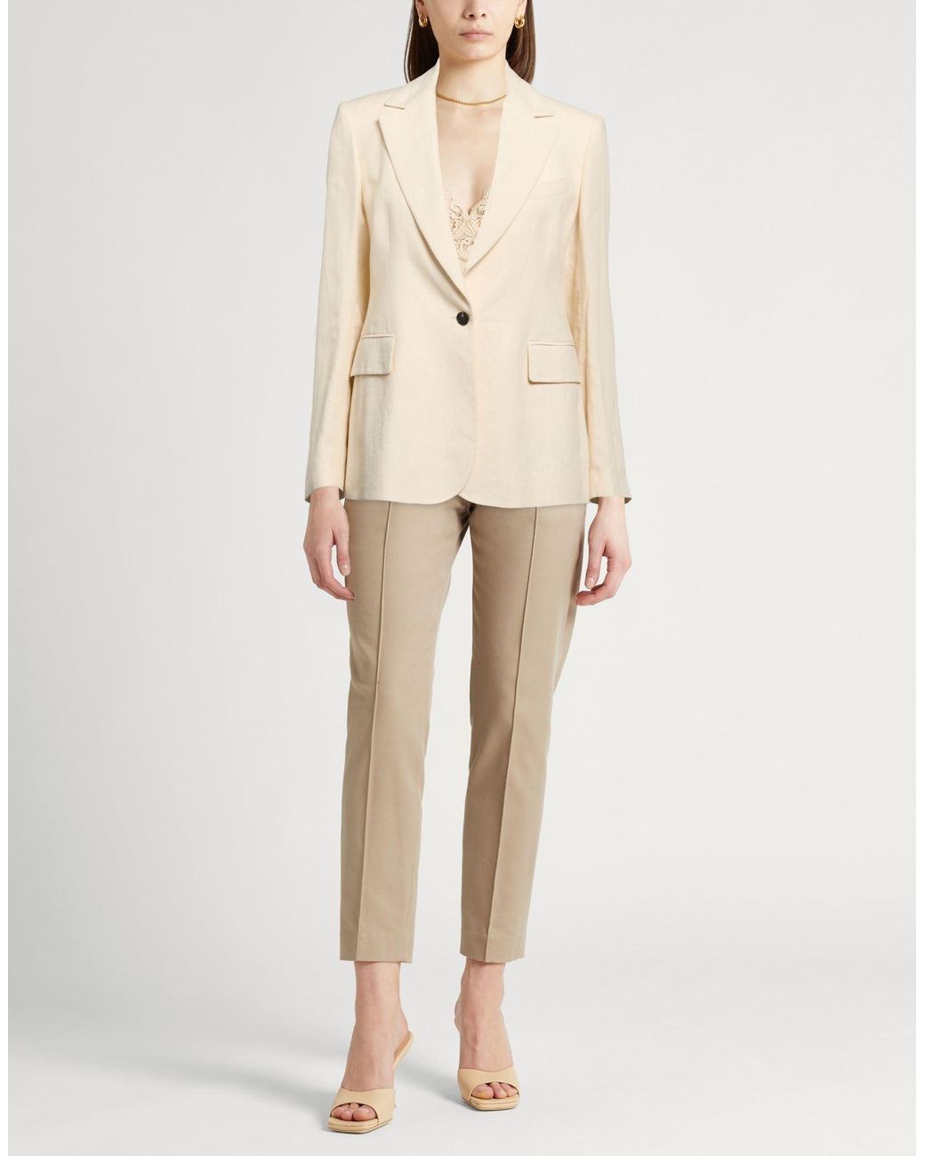 Eleventy Natural Blazer Linen