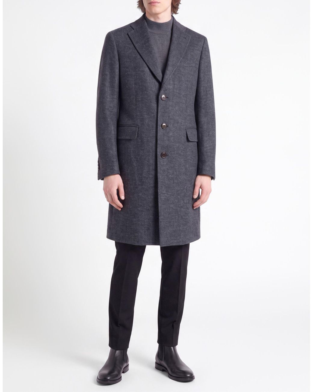 Tombolini Blue Coat Wool, Polyester, Viscose for men