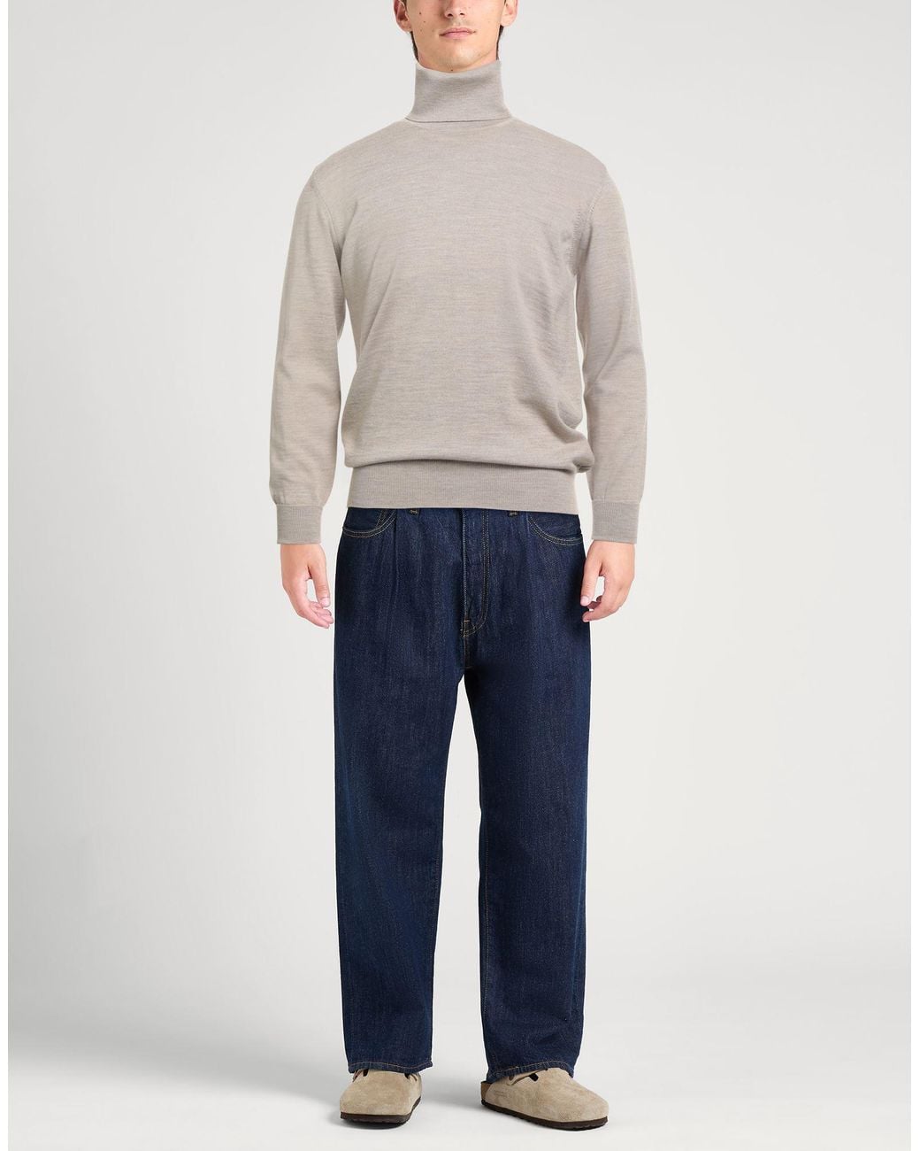 Alpha Studio Gray Turtleneck for men