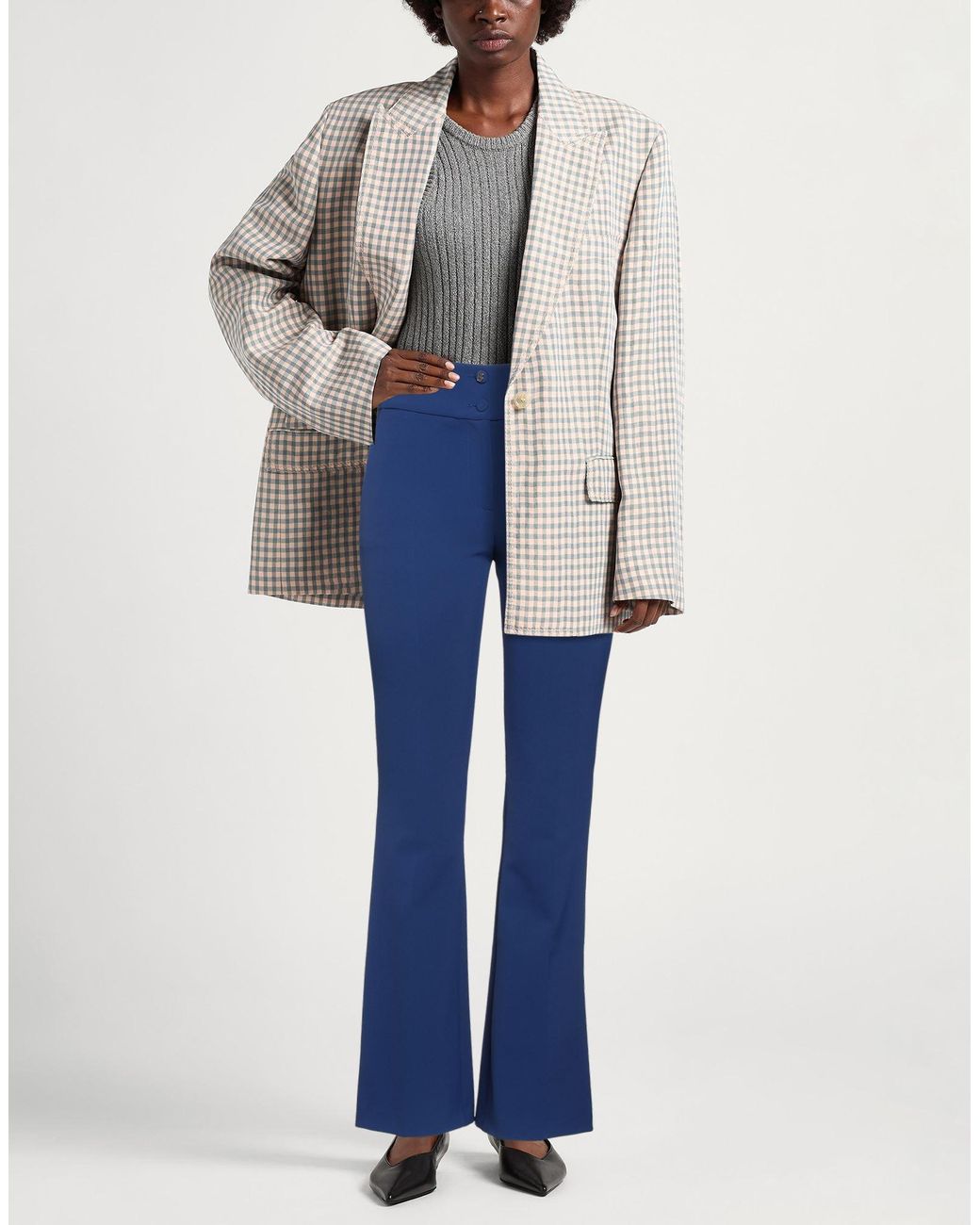 Blugirl Blumarine Blue Pants Polyester, Elastane