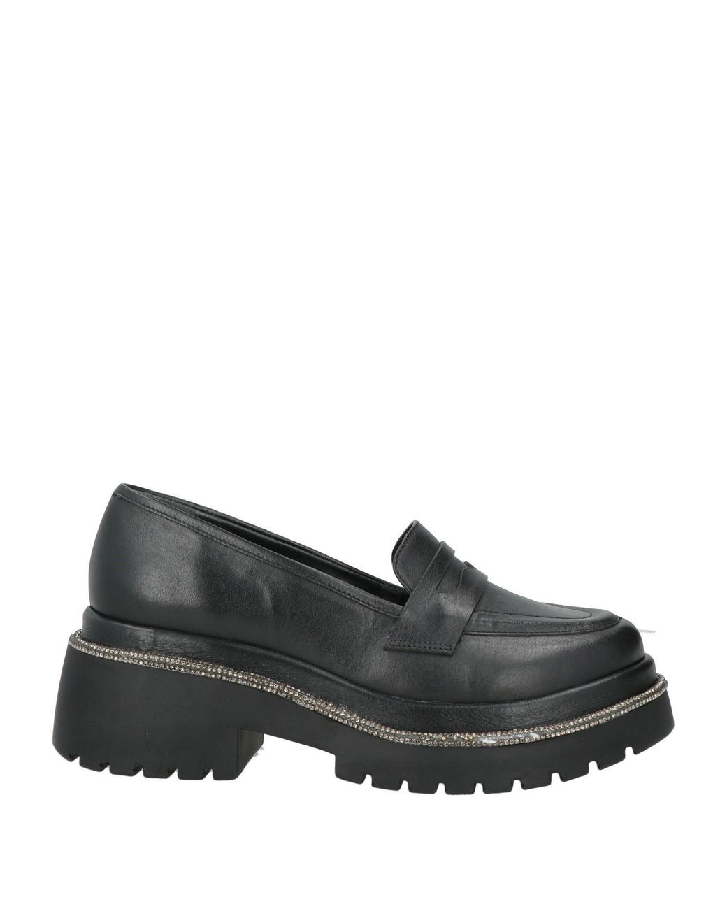 Miss Unique Black Loafers Leather