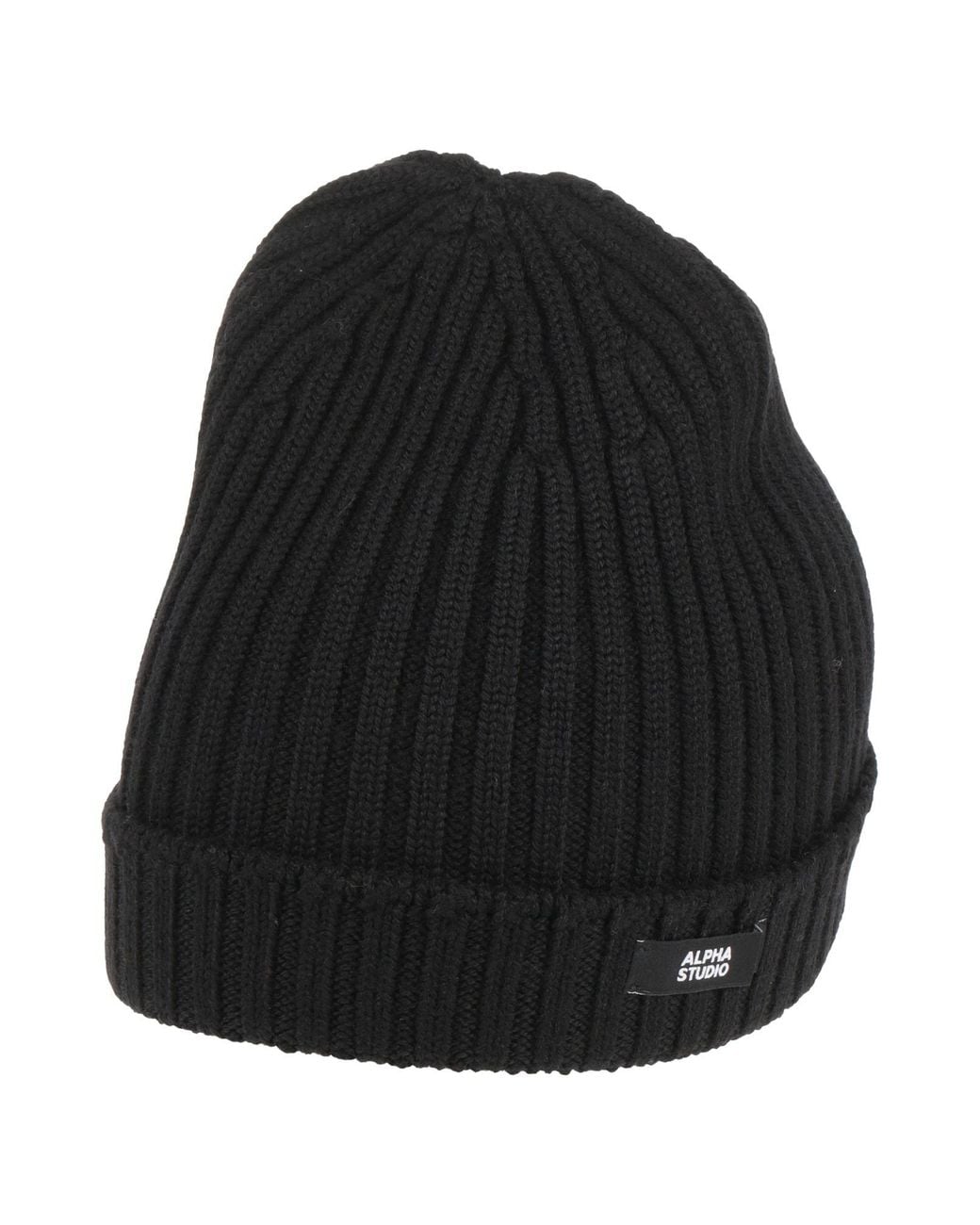 Alpha Studio Black Hat Merino Wool for men