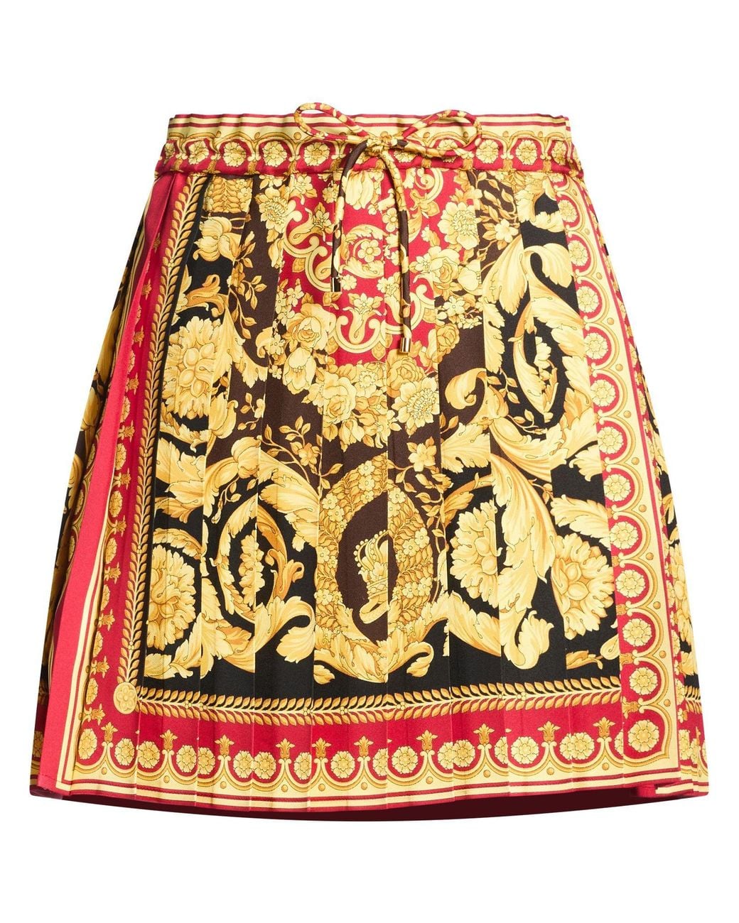 Versace Natural Mini Skirt Silk