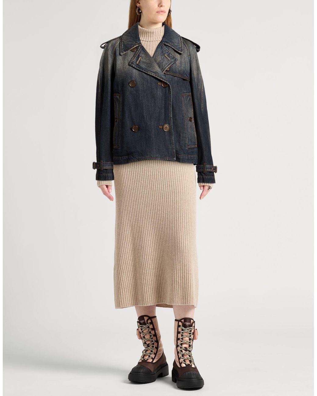 Burberry Black Denim Outerwear Cotton
