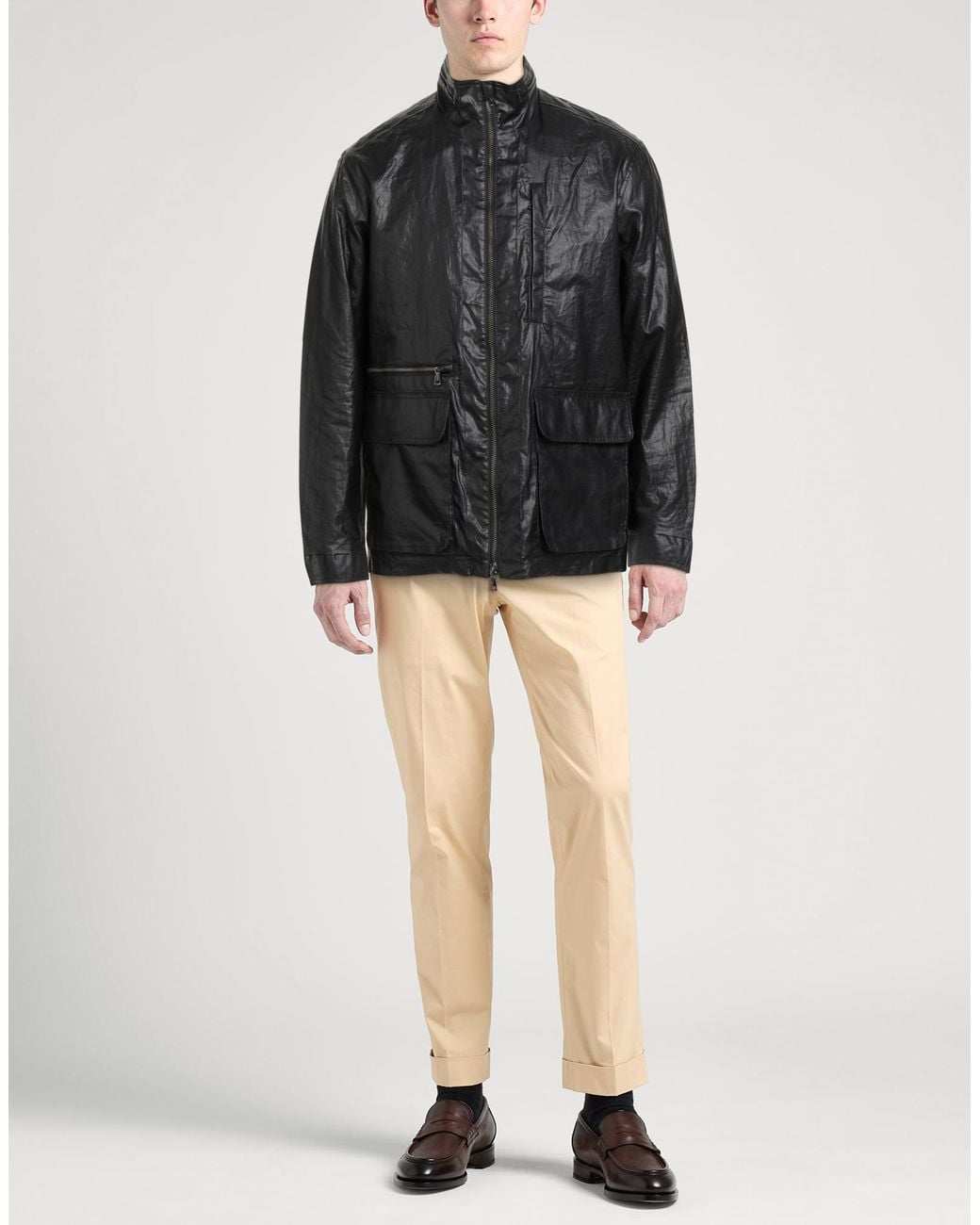 John Varvatos Black Jacket Linen, Polyamide, Viscose, Polyester for men