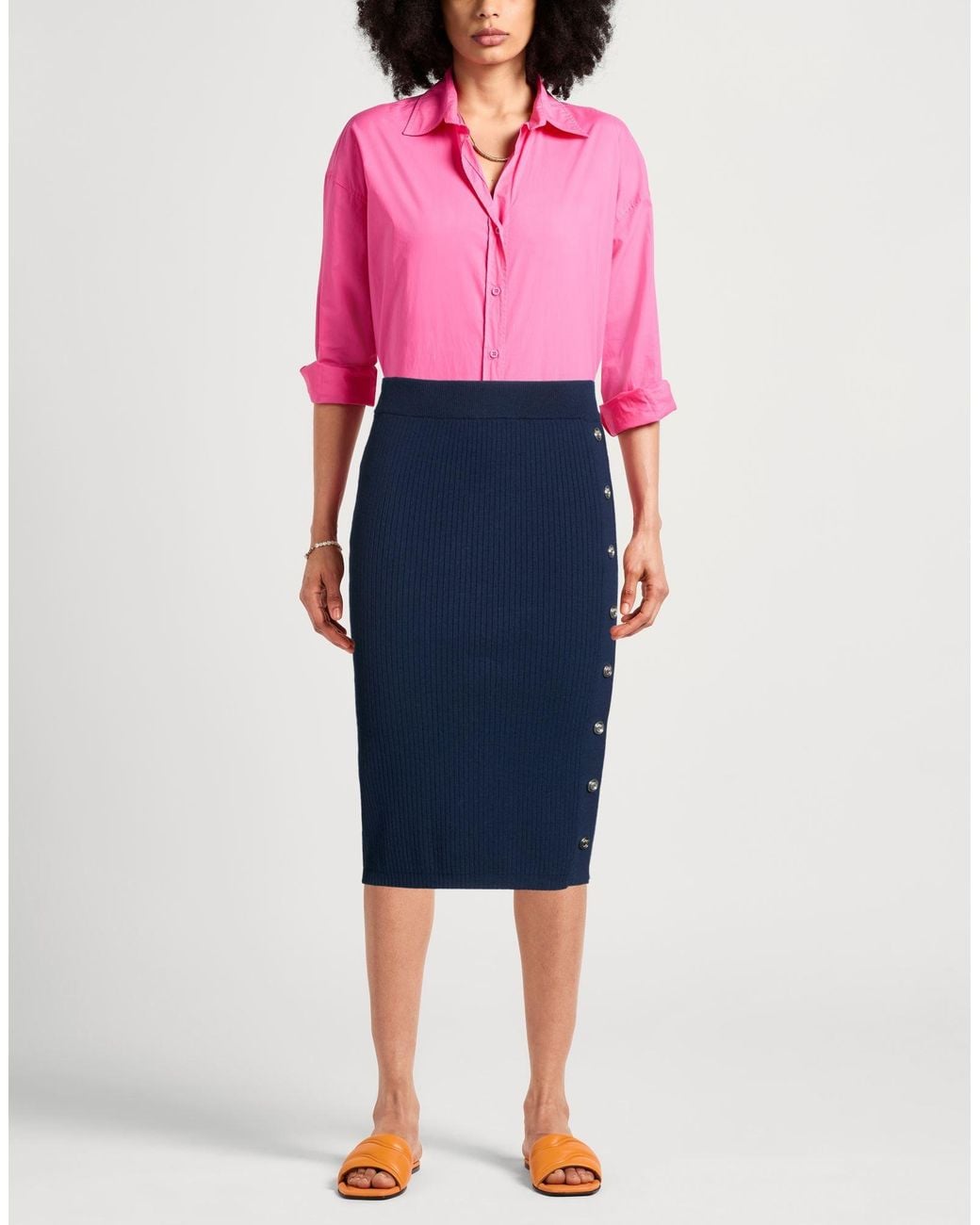 Pinko Blue Midi Skirt