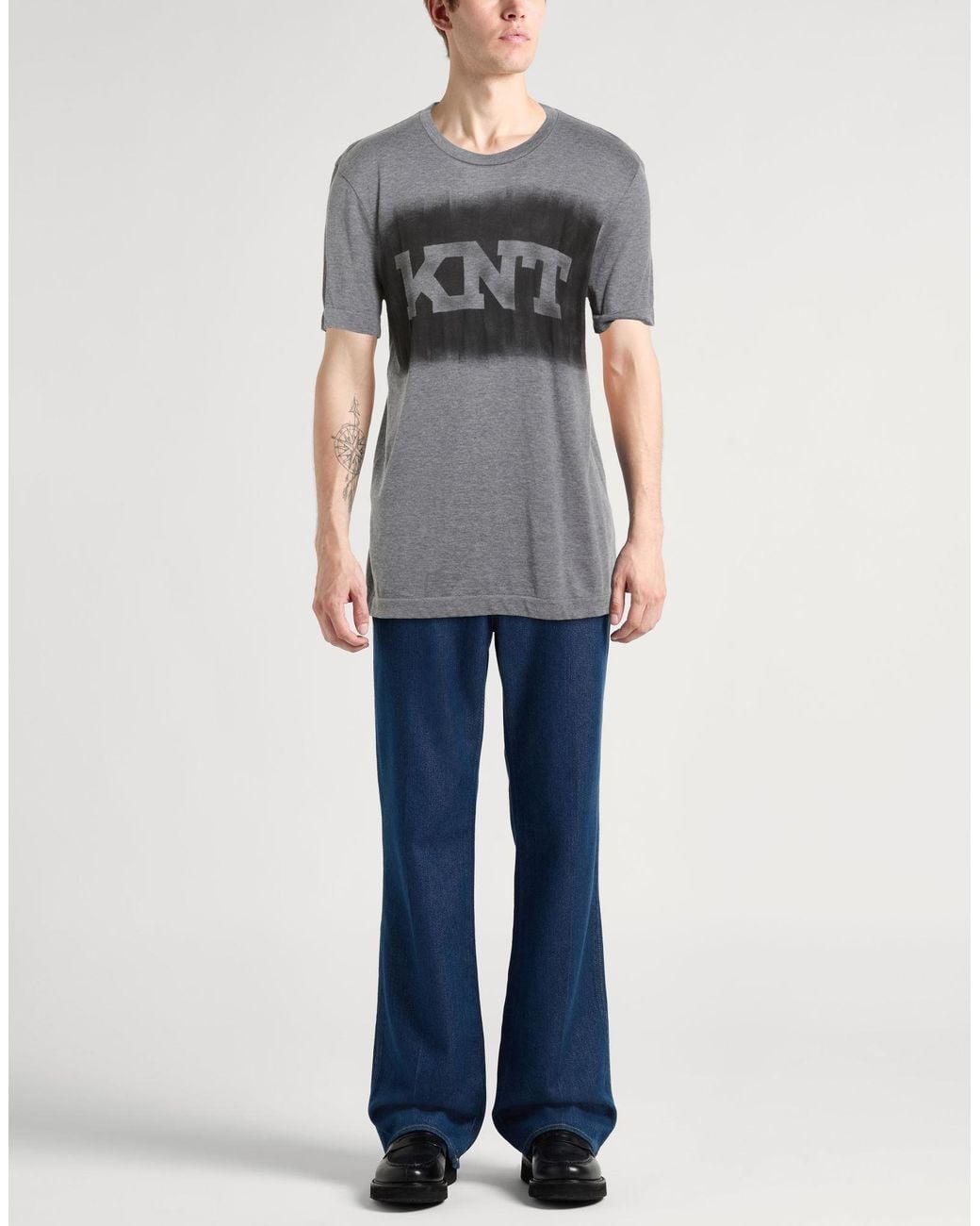 Camiseta Kiton de hombre de color Gray