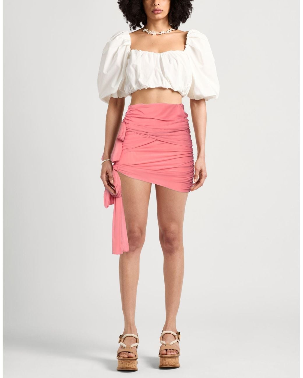 Blumarine Pink Mini Skirt Polyamide, Elastane