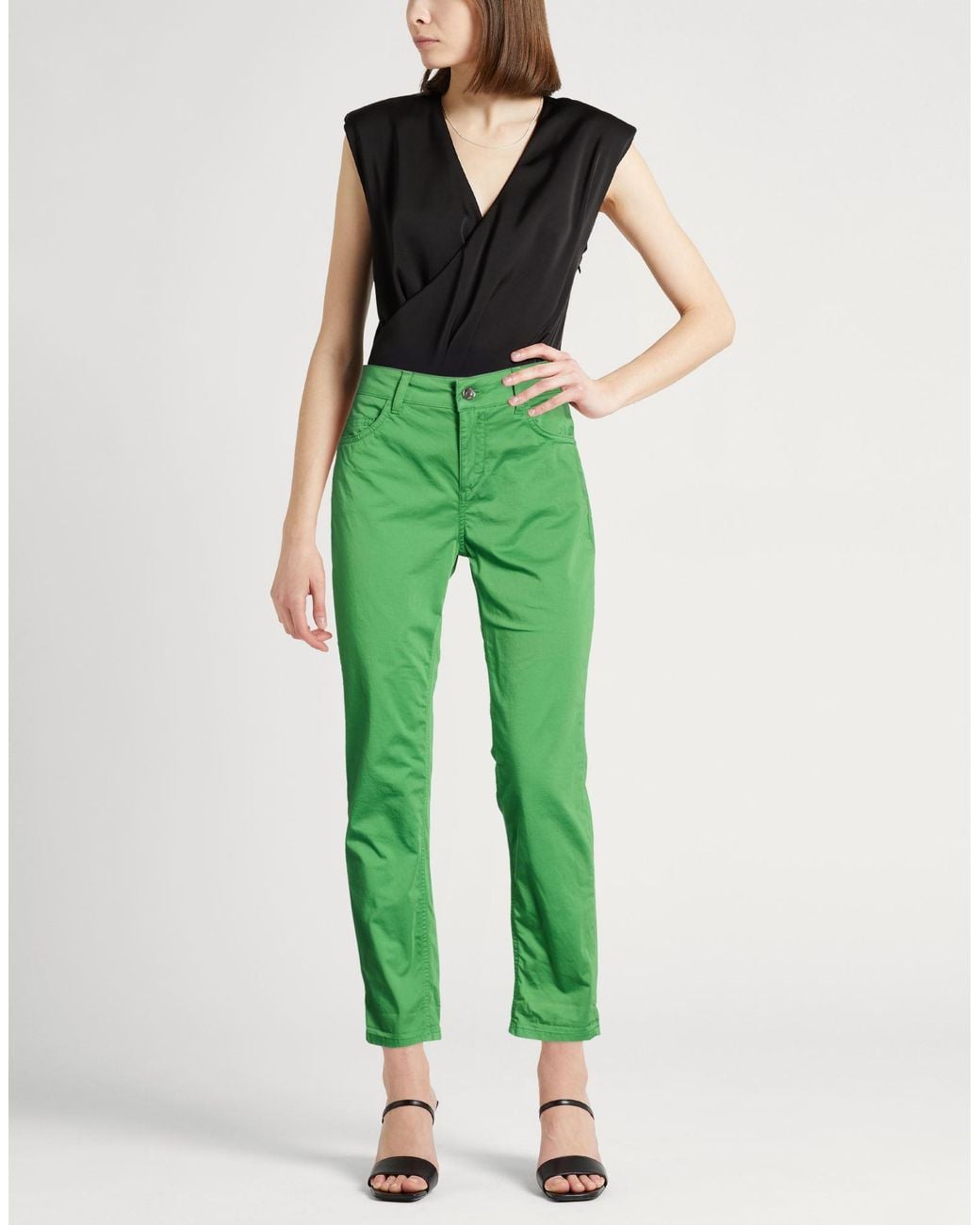 Liu Jo Green Pants Cotton, Elastane