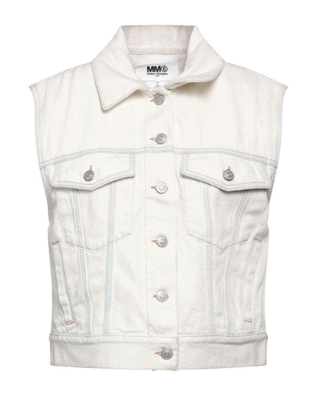 MM6 by Maison Margiela White Denim Outerwear