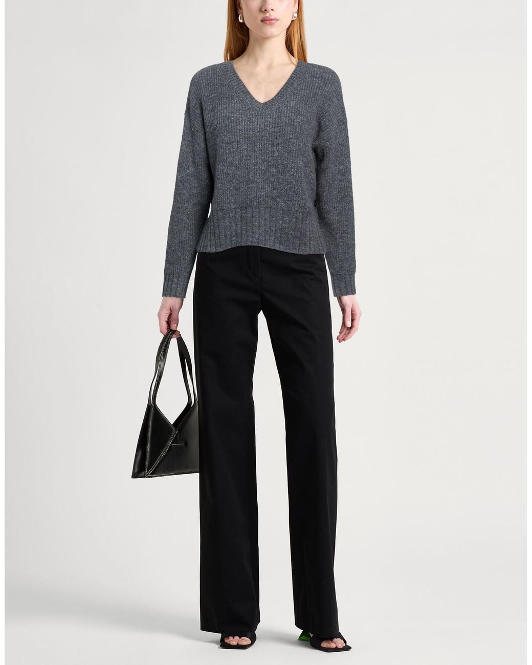 Manila Grace Gray Light Sweater Polyamide, Wool, Viscose, Elastane