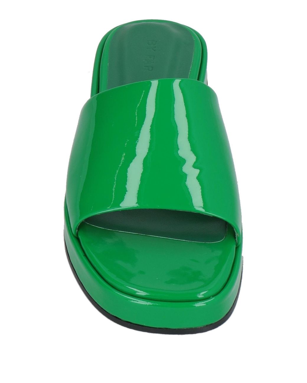 By Far Green Sandals Leather