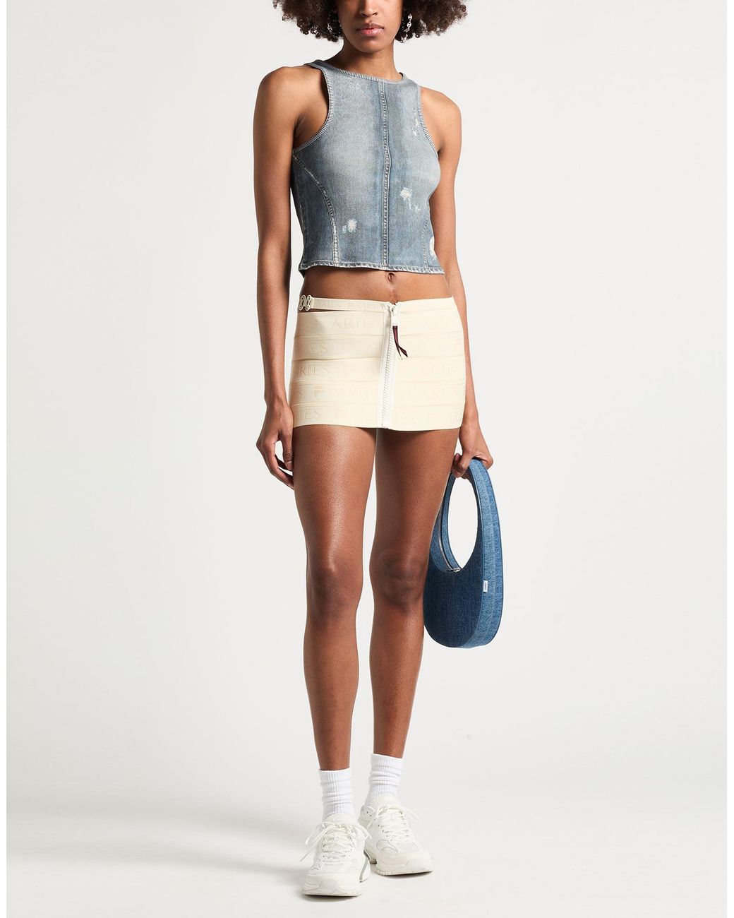 ARIES x FILA Natural Mini Skirts