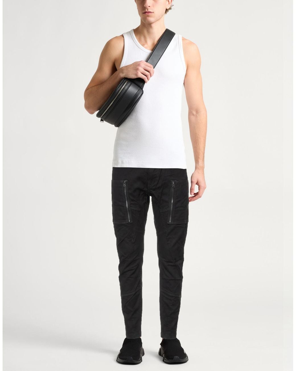 G-Star Black Pants Cotton, Elastane for men