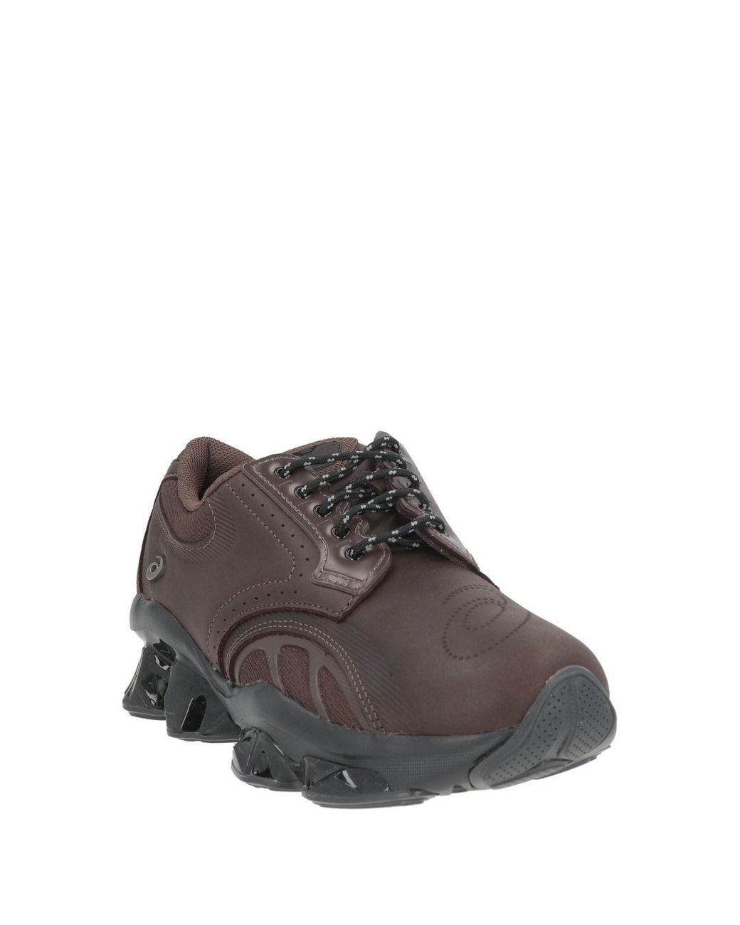 Asics Brown Dark Sneakers Leather, Textile Fibers