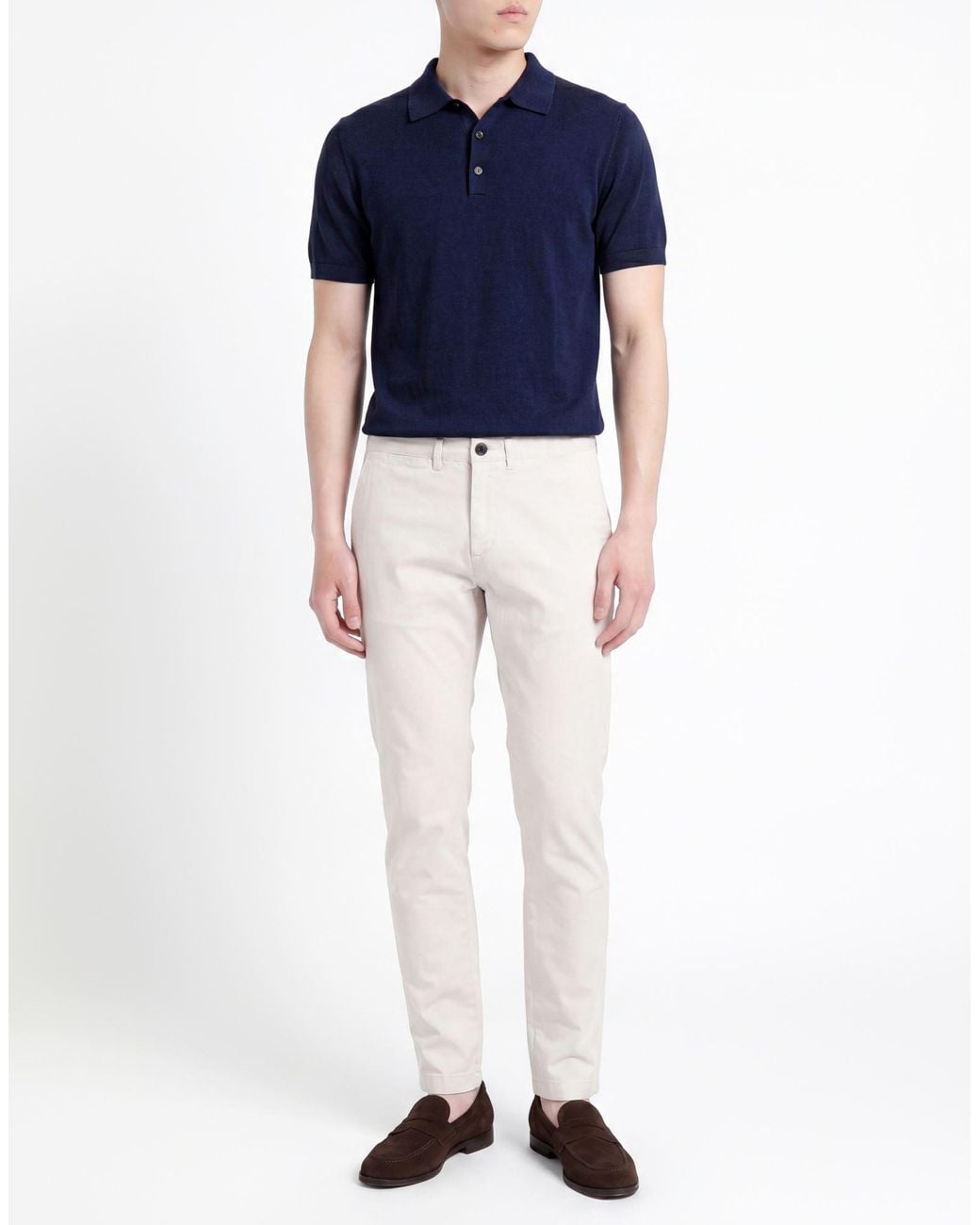 Department 5 White Light Pants Cotton, Modal, Elastane for men