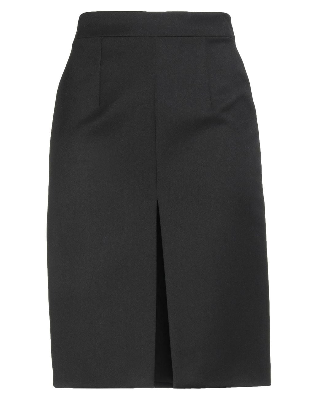 Nineminutes Black Midi Skirt Polyester, Viscose, Elastane