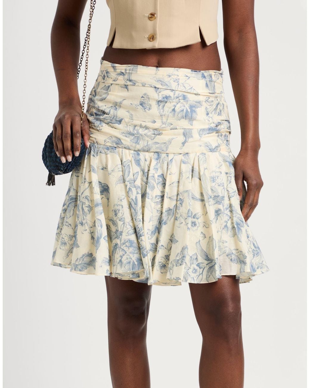 Sandro Natural Mini Skirt