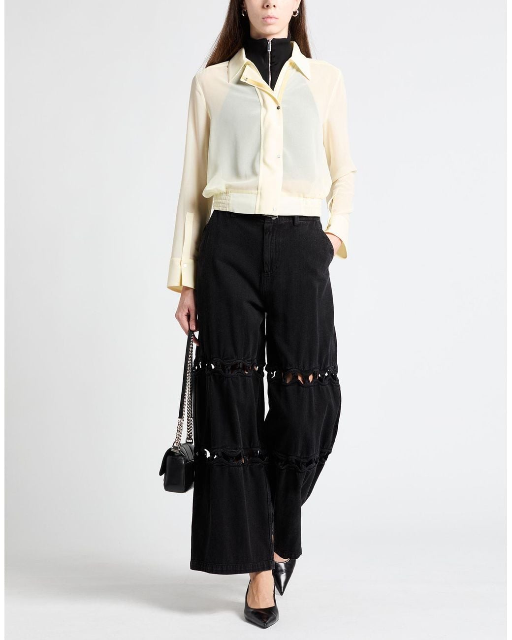 Pinko White Shirt Polyester