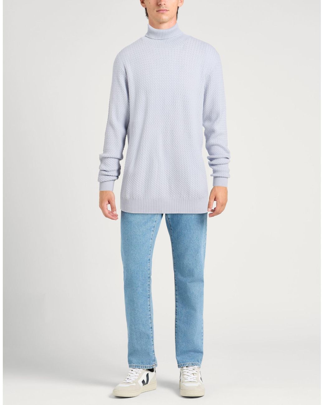 Gran Sasso White Turtleneck for men