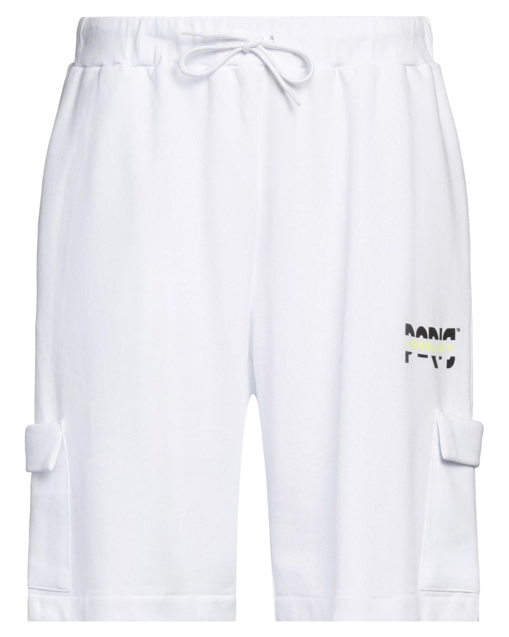 Gaelle Paris White Shorts & Bermuda Shorts Cotton, Elastane for men