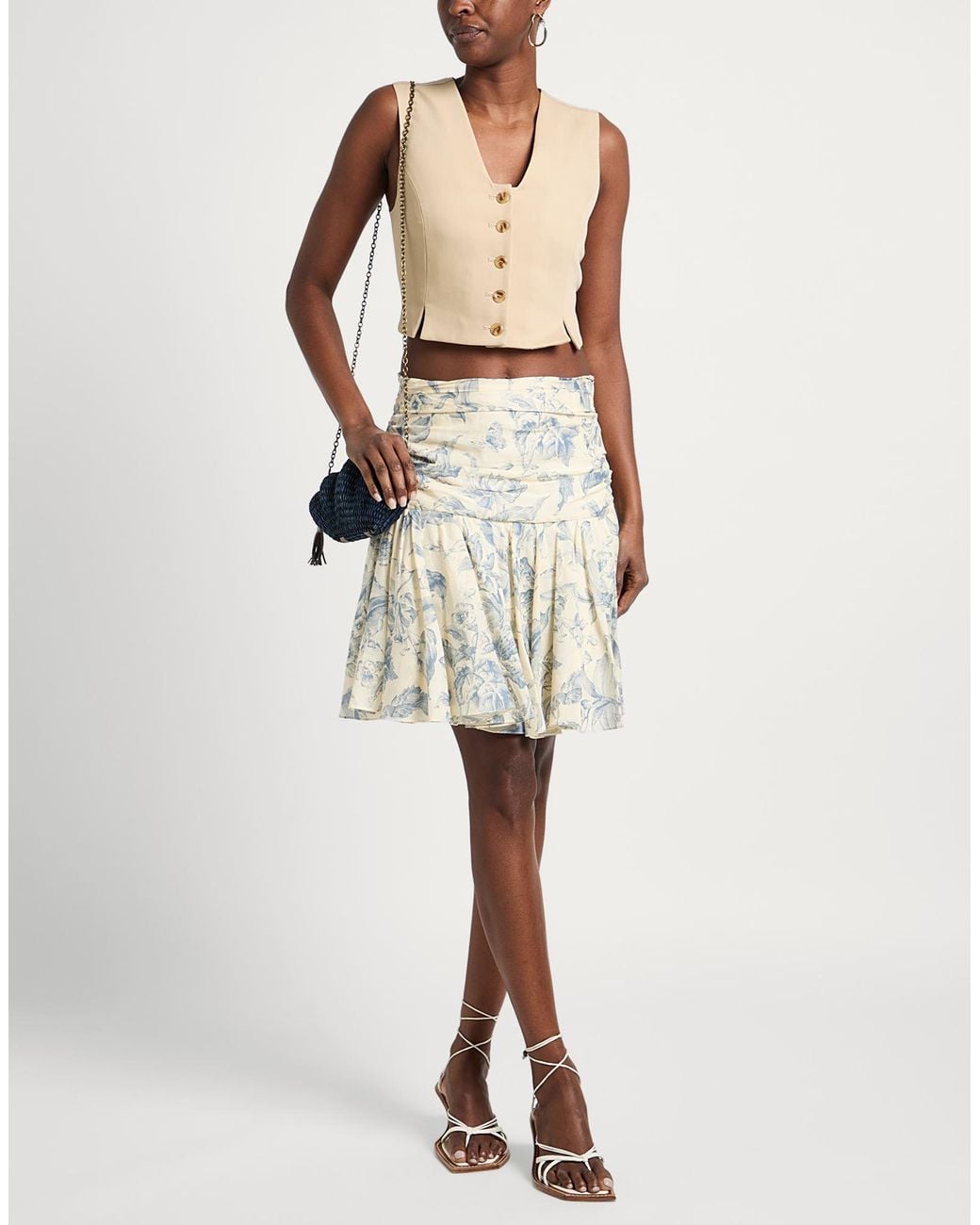 Sandro Natural Mini Skirt