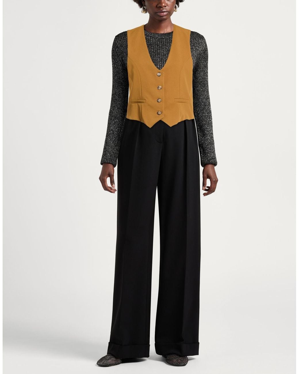 Dixie Brown Tailored Vest Polyester, Viscose, Elastane