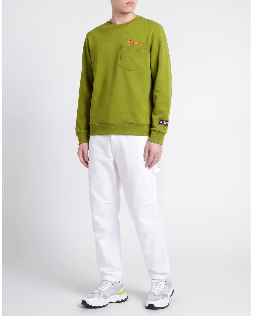 Iceberg Green Sweatshirt Cotton for men