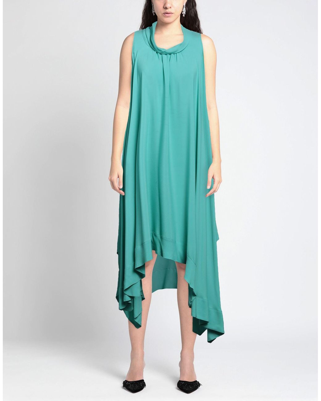 Semicouture Green Midi Dress