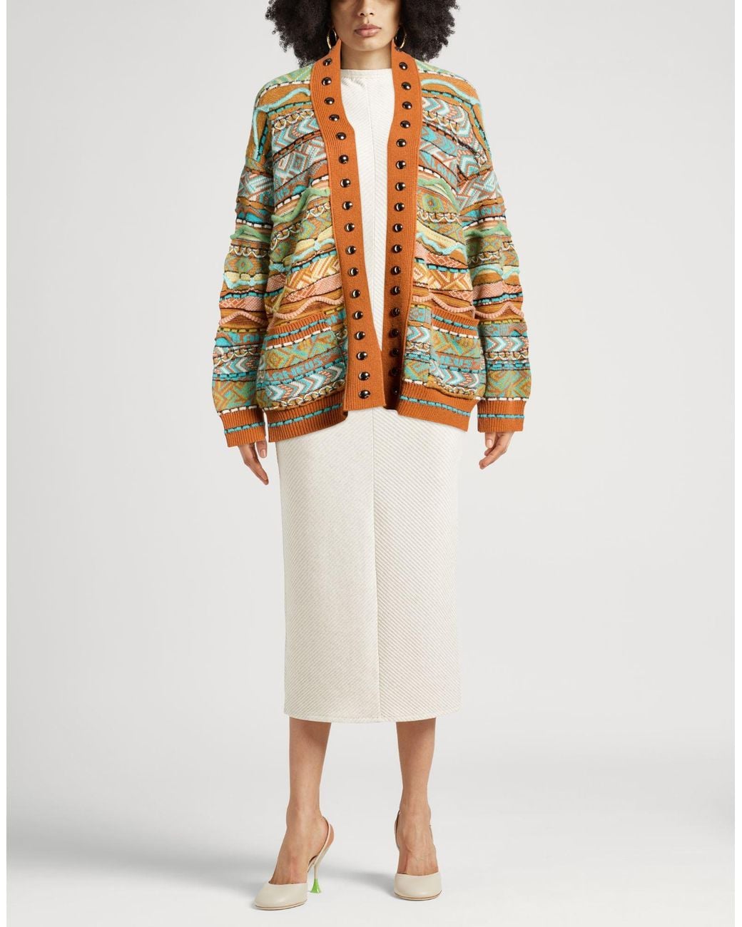 Laneus Blue Cardigan Polyamide, Alpaca Wool, Polyacrylic, Synthetic Fibers, Wool