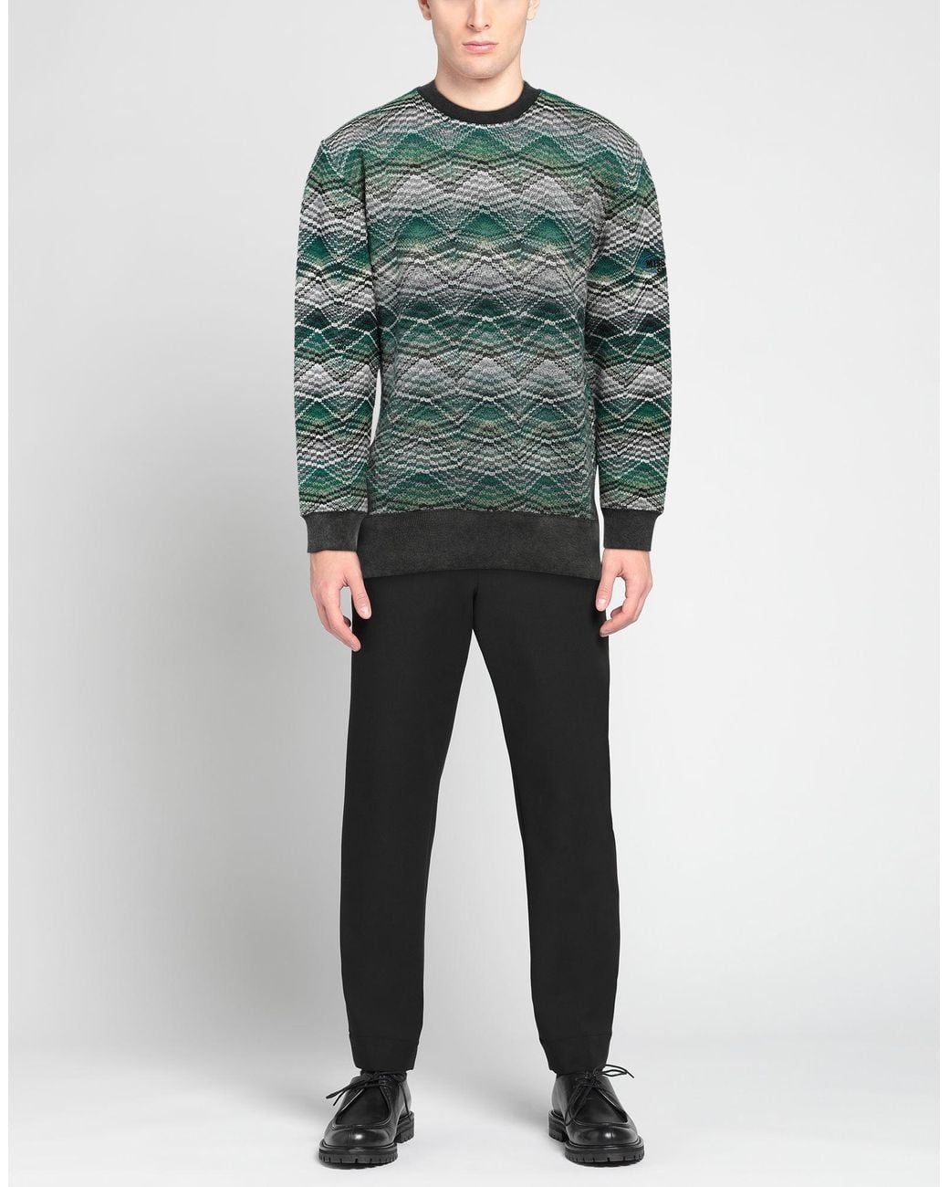 Missoni Green Sweatshirt Polyester, Wool for men