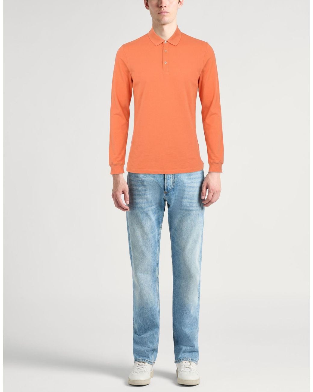 Polo Moorer pour homme en coloris Orange