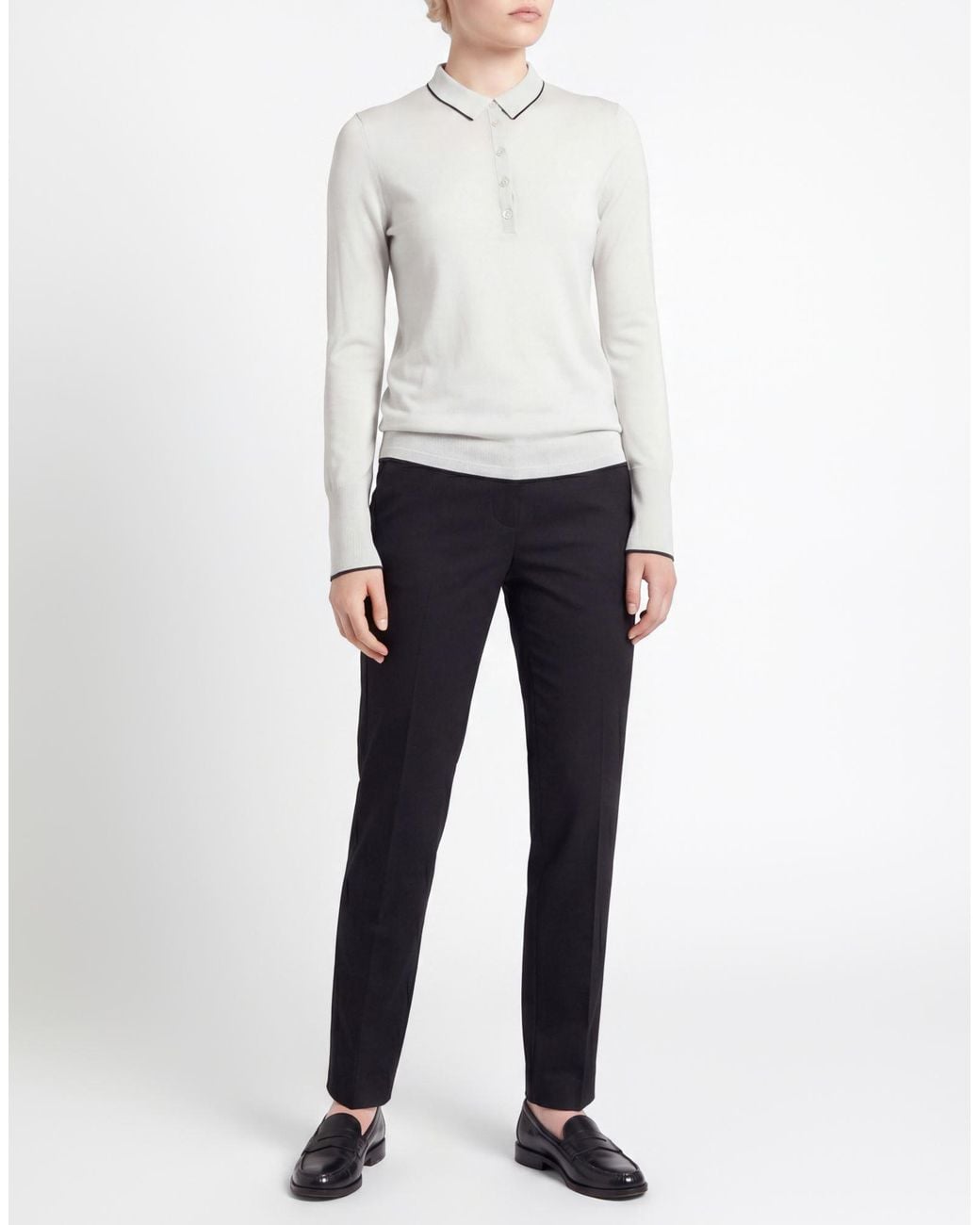 Eleventy White Platinum Light Sweater Wool