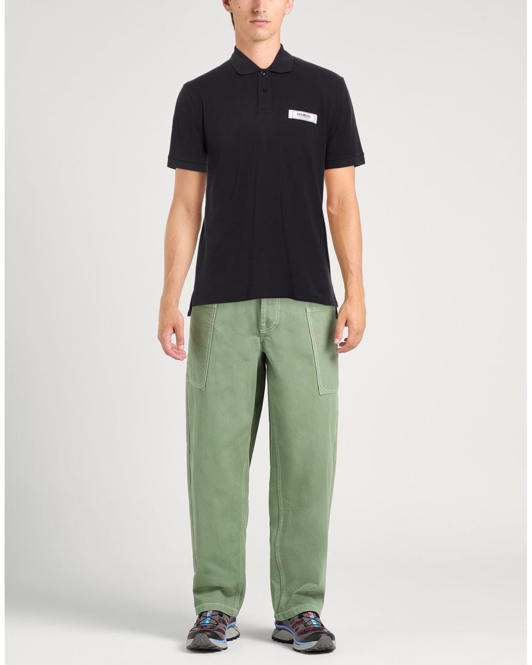 Bikkembergs Black Polo Shirt Cotton for men