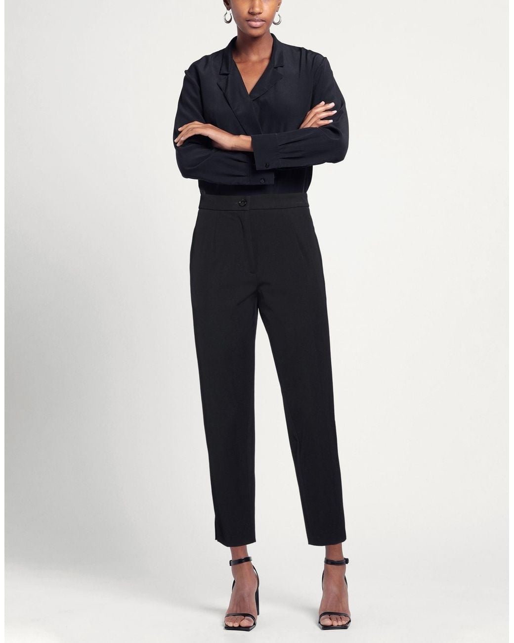 SOLOTRE Blue Pants Polyester, Elastane