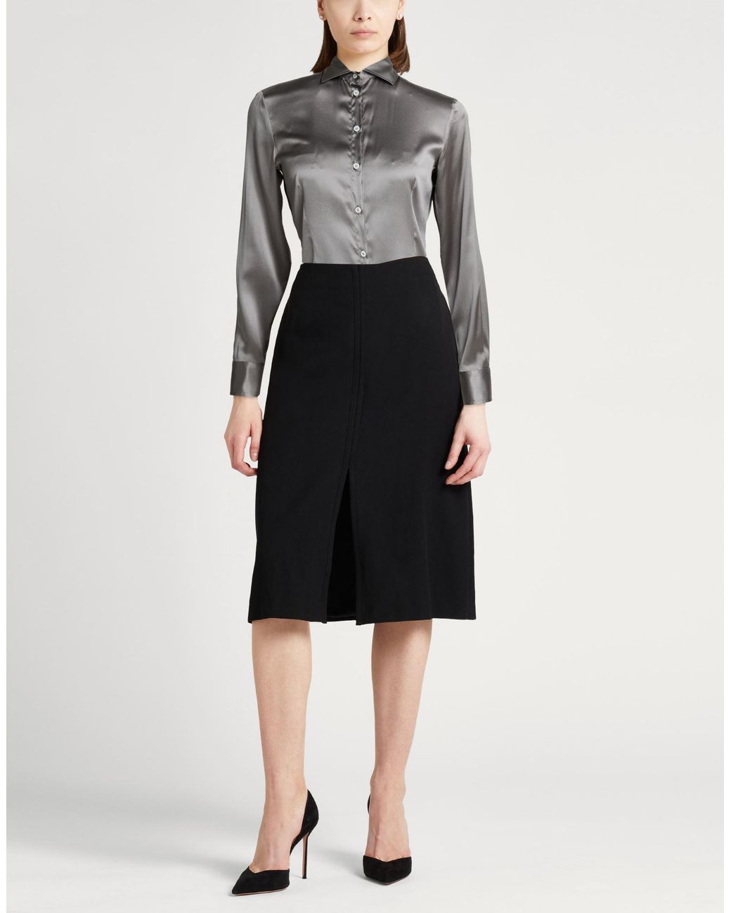 Barba Napoli Gray Shirt Silk, Elastane