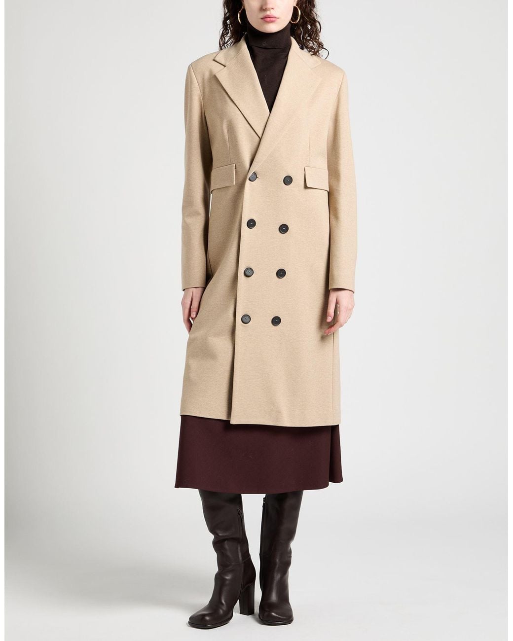 Liviana Conti Natural Overcoat & Trench Coat