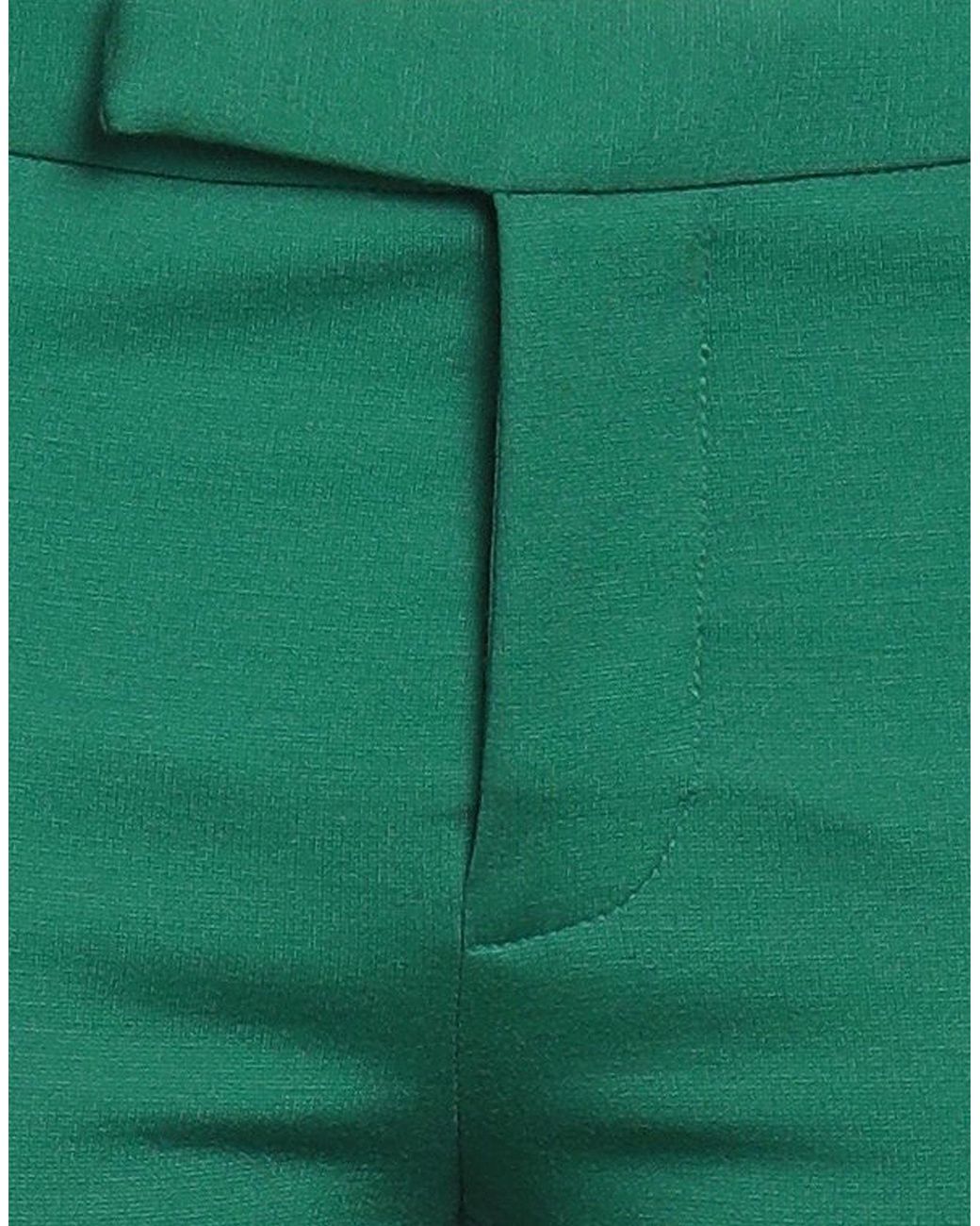 MSGM Green Pants Viscose, Polyamide, Elastane