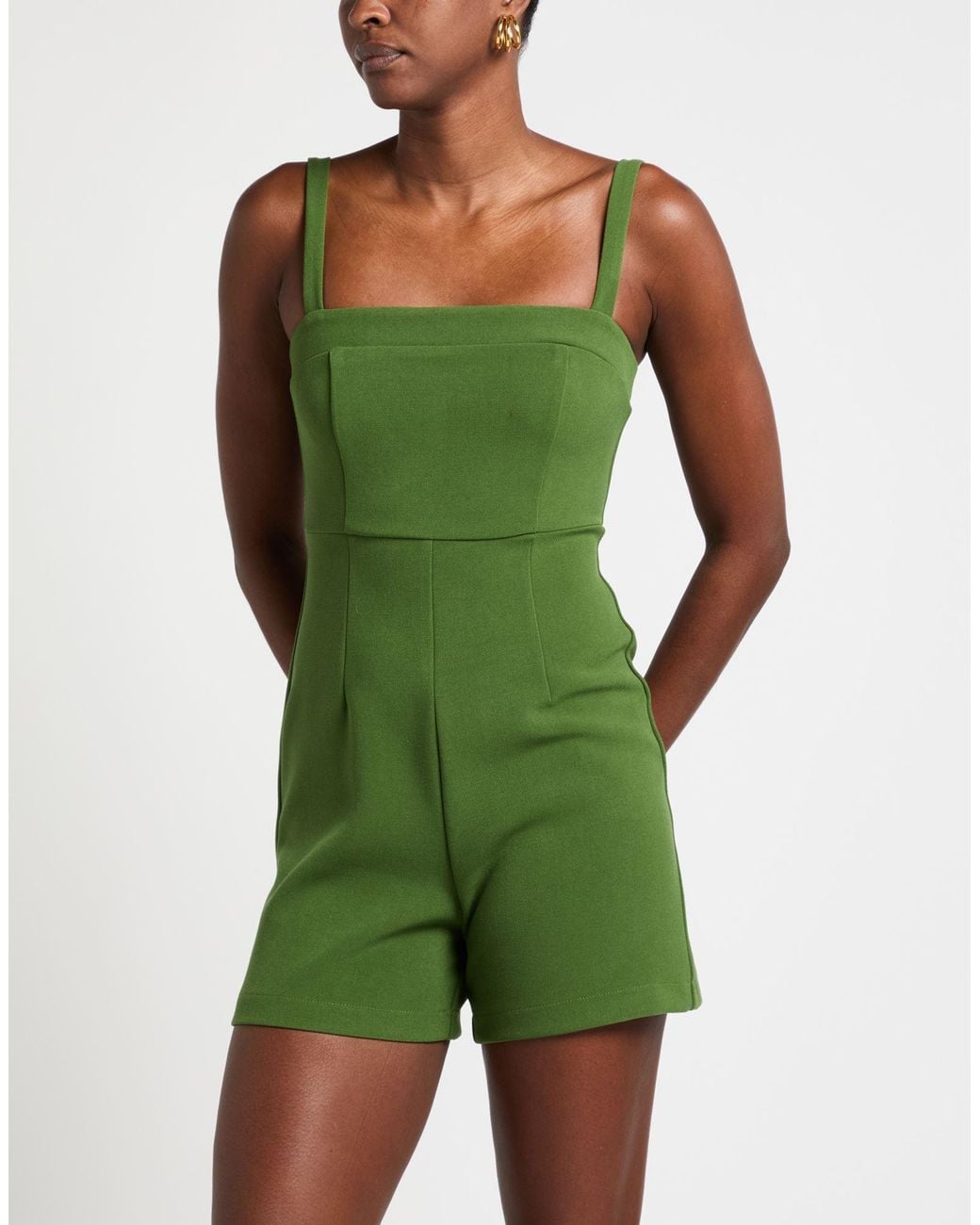 Compagnia Italiana Green Playsuit Polyester, Viscose, Elastic Fibres