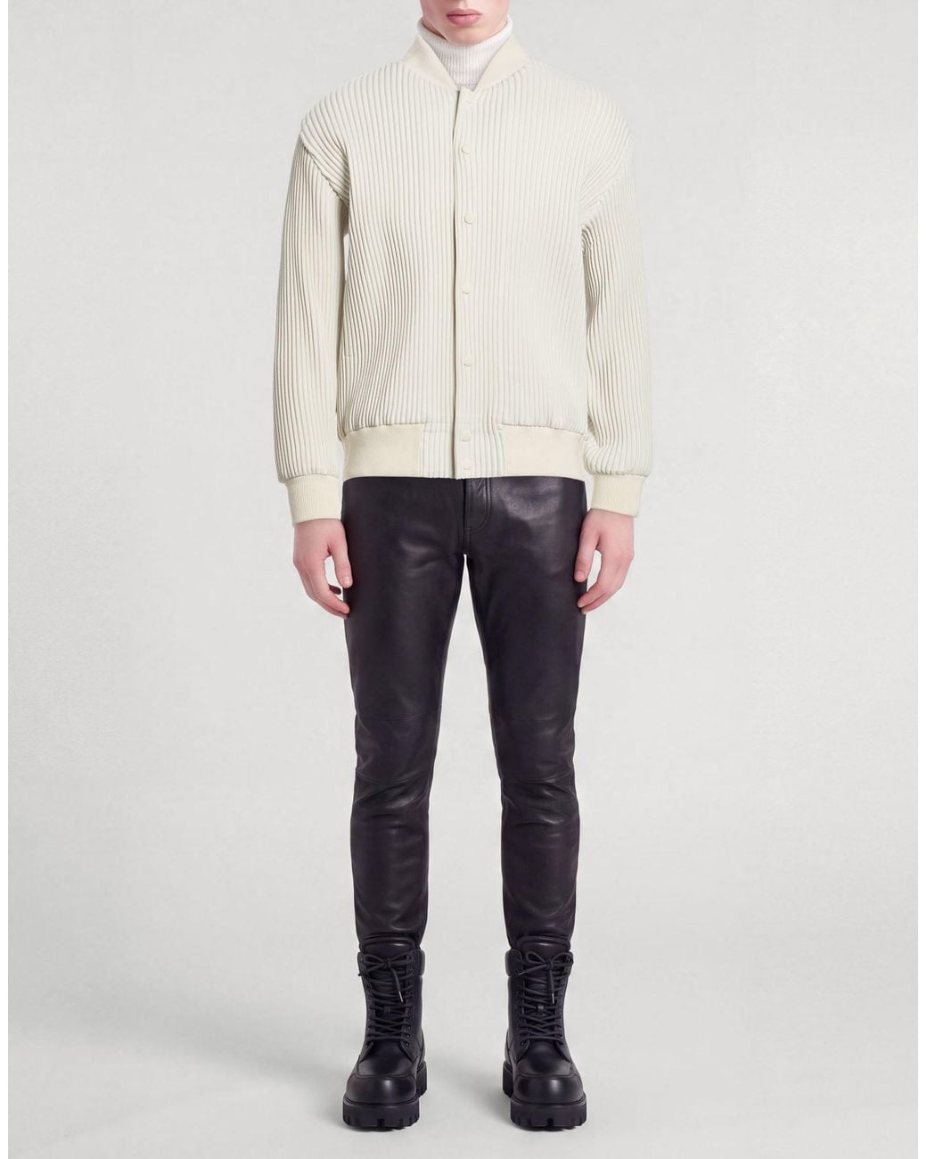 Issey Miyake White Jacket Polyester for men