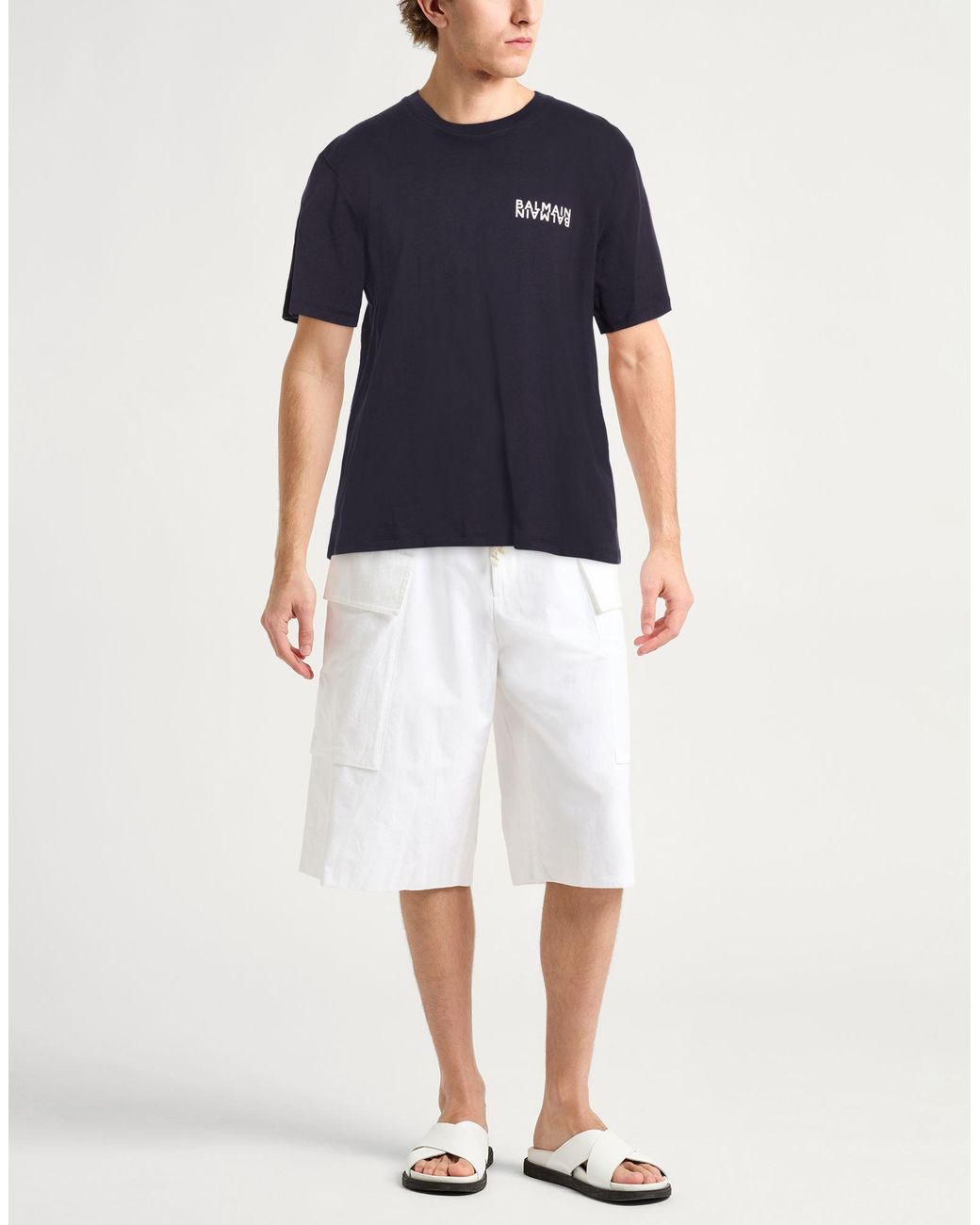 Balmain Blue T-Shirt for men
