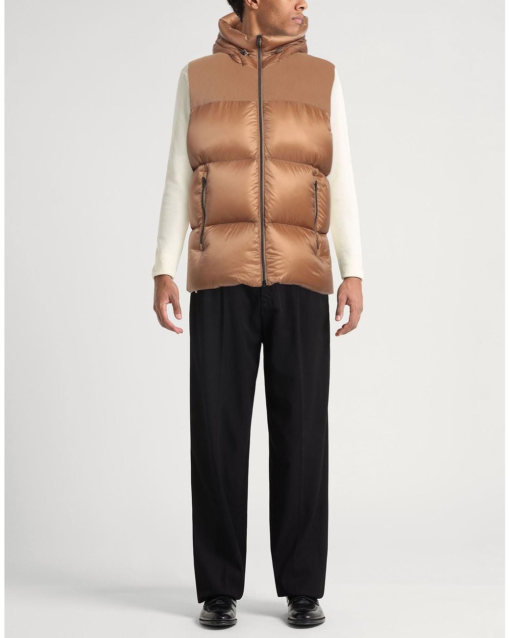 Herno Brown Gilet for men