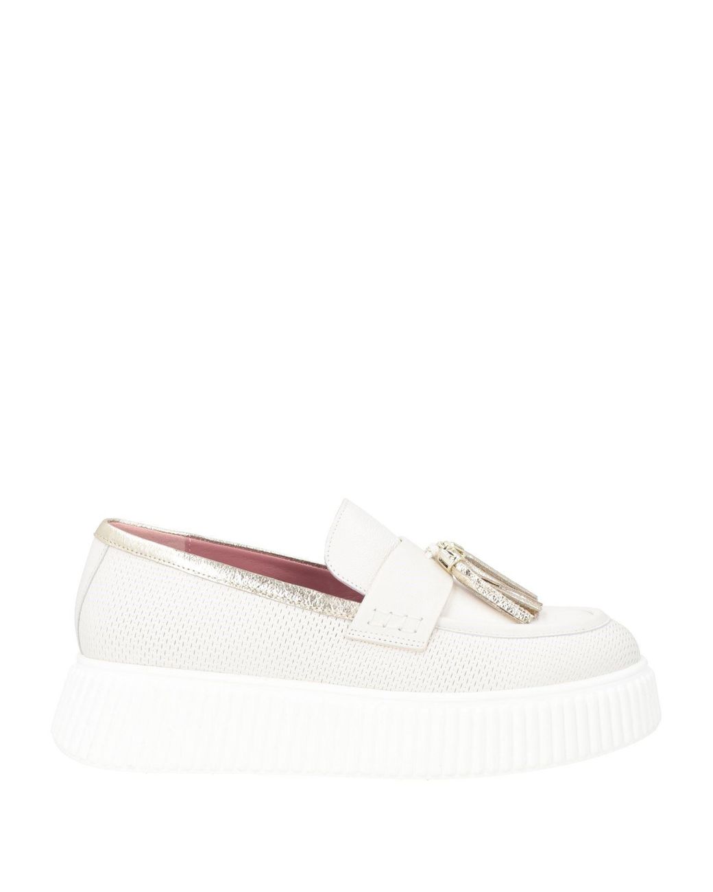 Lorenzo Mari White Loafers Leather