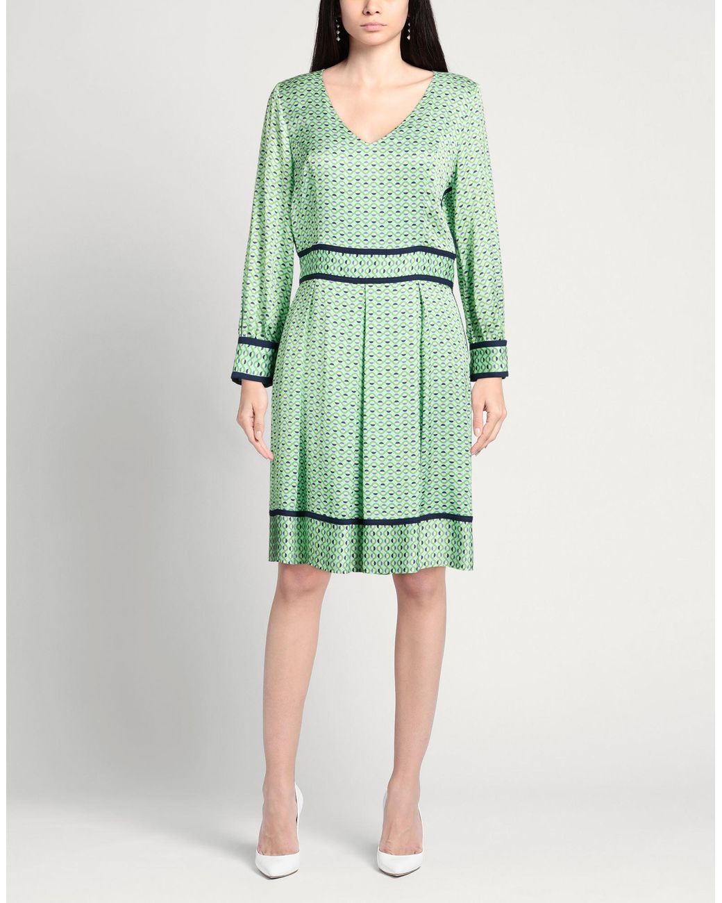 Purotatto Green Midi Dress Viscose